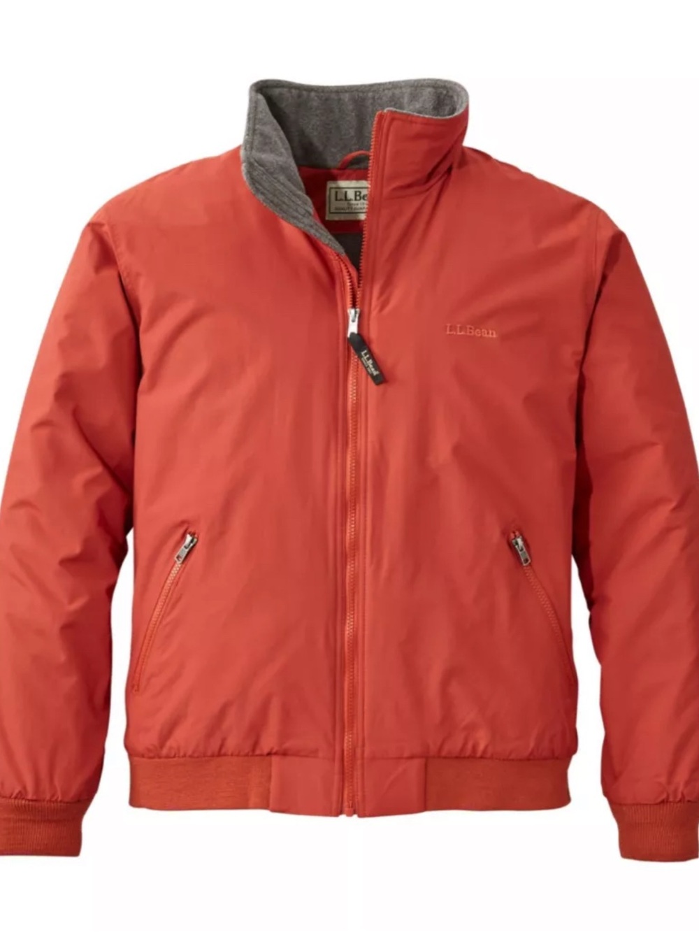 L.L. Bean Men's Orange Full-Zip Jacket